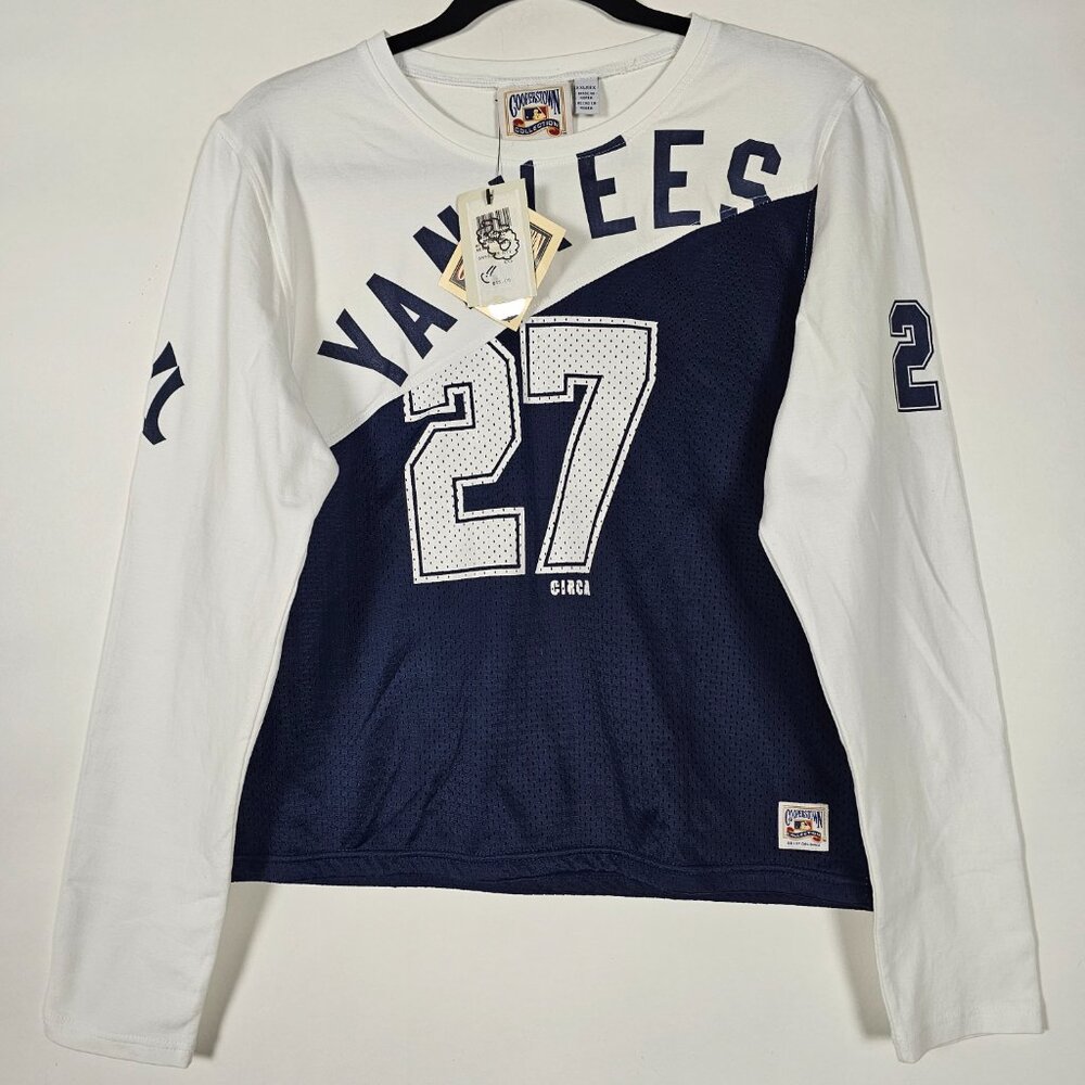 Cooperstown Collection MLB New York Yankees 27 Boys Youth 2XL Long Sleeve Shirt